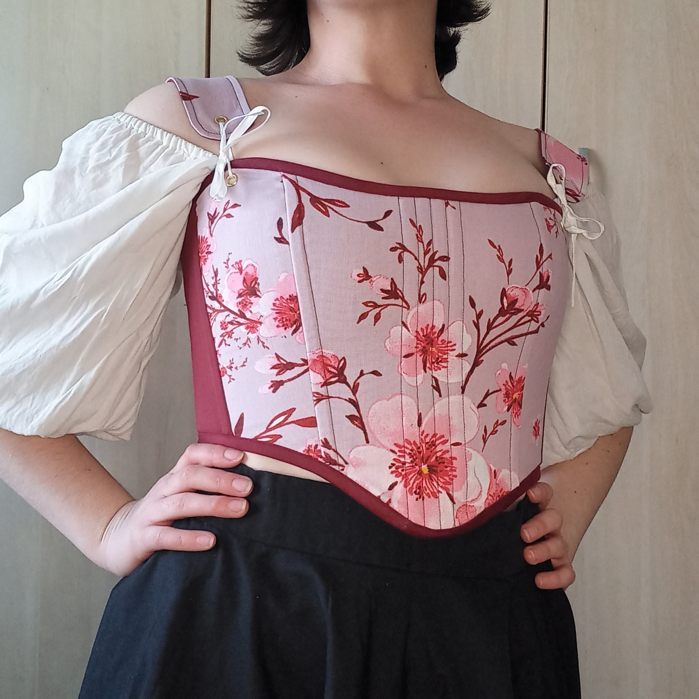 Plum Blossom Corset Top