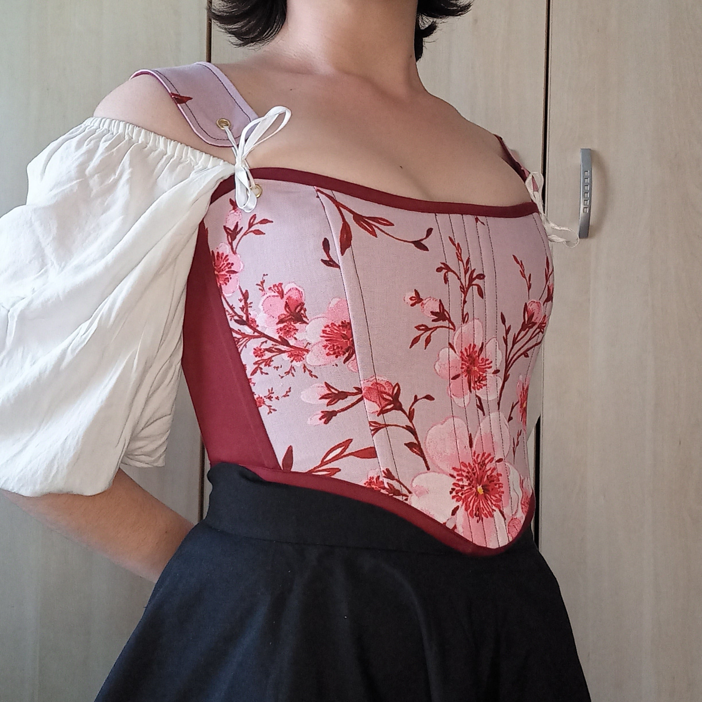 Plum Blossom Corset Top